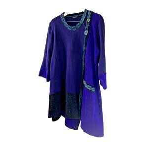 Vintage Women's LEE ANDERSEN Retro 80's Party Shirt Dress Tunic USA size Large